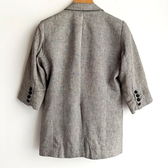 Smythe Grey Silver Cotton Blend 3/4 Sleeve Blender 6 - Picture 7 of 7